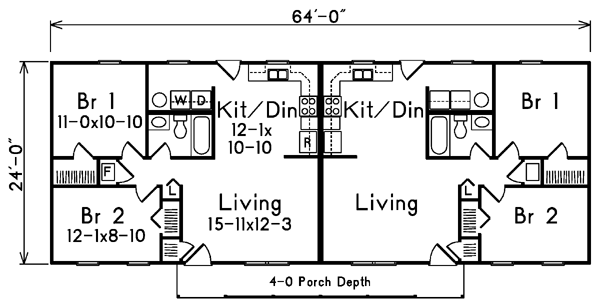 Home Plan - Ranch Floor Plan - Main Floor Plan #57-162