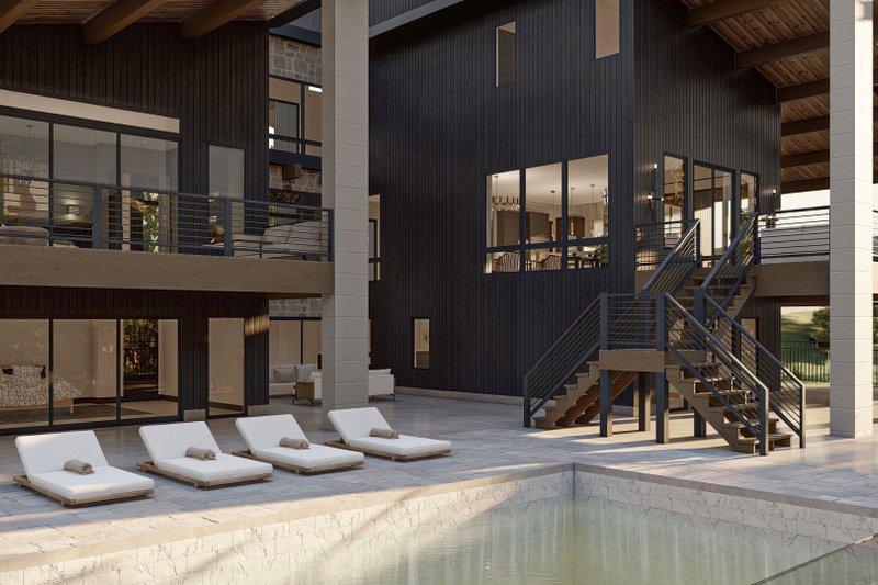 Dream House Plan - Exterior - Outdoor Living for Modern House Plan #455-617 - 4 bed, 3.5 bath