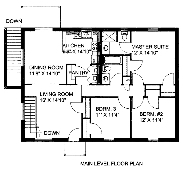 Ranch Floor Plan - Main Floor Plan #117-615