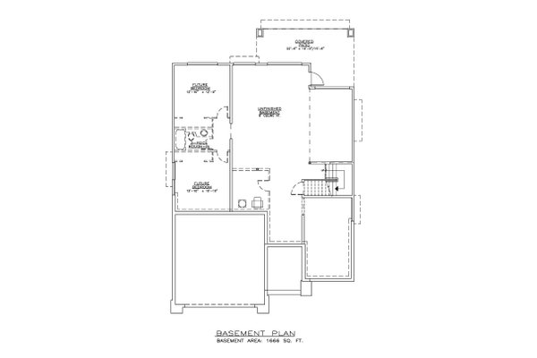 Contemporary Floor Plan - Lower Floor Plan #1100-41