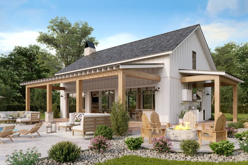 House Plan Design - Exterior - Front Elevation 4 for Farmhouse House Plan #430-396, 1 bath