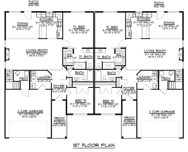 Craftsman Floor Plan - Main Floor Plan #1064-328