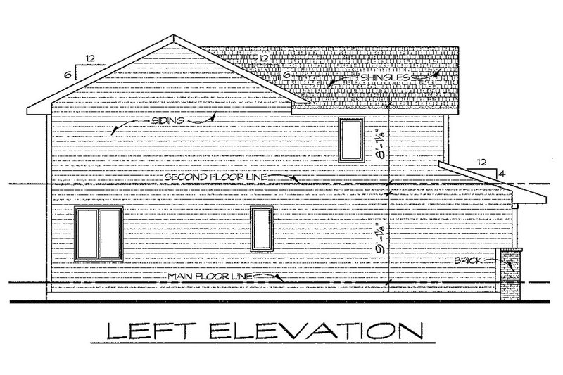 Home Plan - Exterior - Other Elevation for Traditional House Plan #20-2101 - 3 bed, 2.5 bath