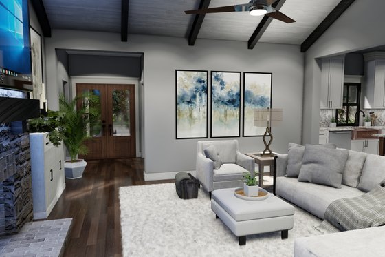 Interior - Family Room 1 for Farmhouse House Plan #120-270 - 3 bed, 2.5 bath