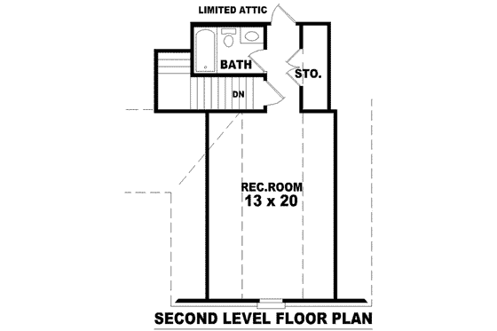 Floor Plan - Upper Floor for Traditional House Plan #81-935 - 3 bed, 2 bath