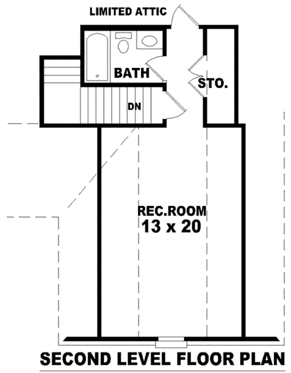 Floor Plan - Upper Floor for Traditional House Plan #81-935 - 3 bed, 2 bath