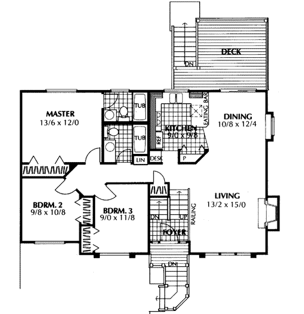 Architectural House Design - Traditional Floor Plan - Main Floor Plan #87-501