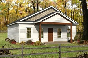 House Blueprint - Country Exterior - Front Elevation Plan #932-1390