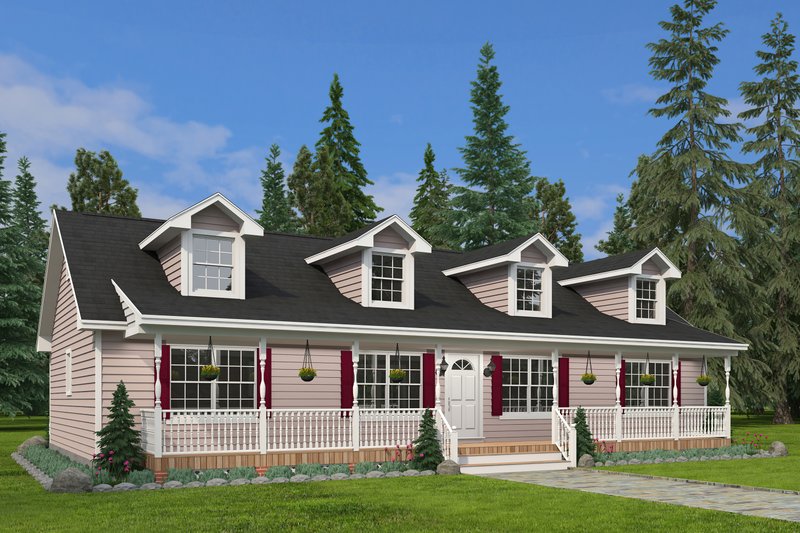 Home Plan - Exterior - Front Elevation 3 for Country House Plan #1082-8 - 3 bed, 2 bath