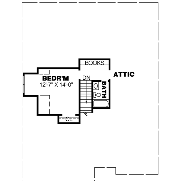 Architectural House Design - Southern Floor Plan - Upper Floor Plan #34-181