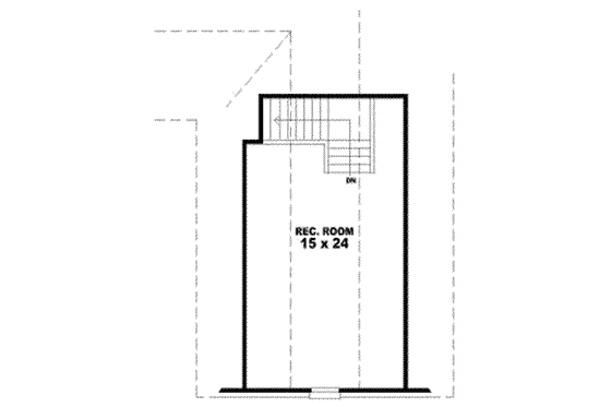 Floor Plan - Upper Floor for European House Plan #81-1199 - 3 bed, 2 bath