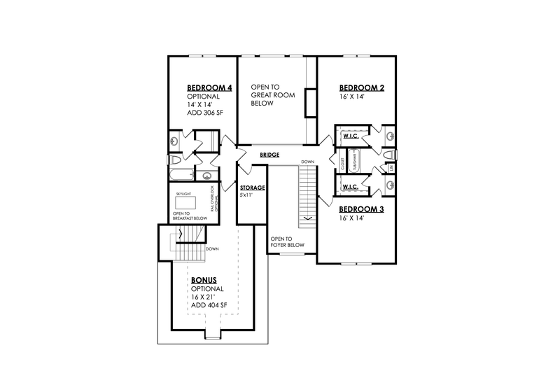 Home Plan - Floor Plan - Upper Floor for Traditional House Plan #30-362 - 3 bed, 2.5 bath