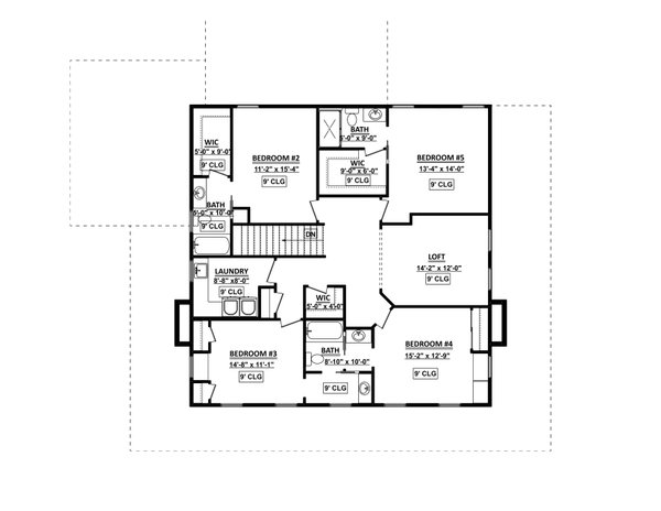 Dream House Plan - Farmhouse Floor Plan - Upper Floor Plan #1089-16