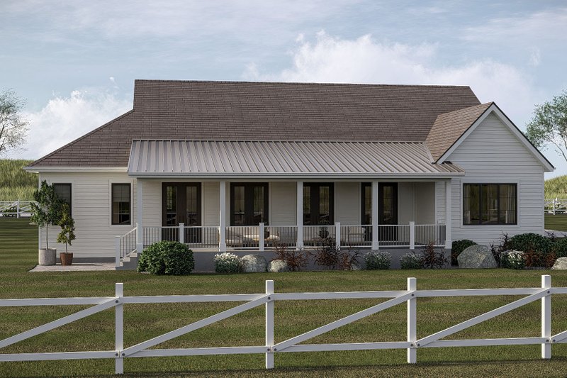 House Blueprint - Exterior - Rear Elevation for Farmhouse House Plan #455-745 - 3 bed, 2.5 bath