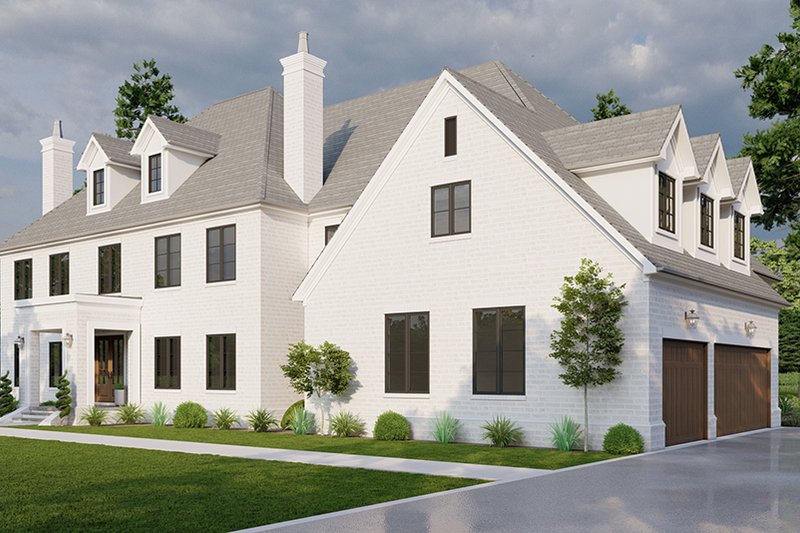 Home Plan - Exterior - Front Elevation 4 for European House Plan #923-312 - 4 bed, 4.5 bath