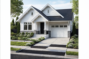 Craftsman Style House Plan - 3 Beds 2 Baths 1500 Sq/Ft Plan #515-43 Exterior 
