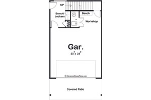 Floor Plan - Main Floor for Modern House Plan #455-317 - 1 bed, 1 bath