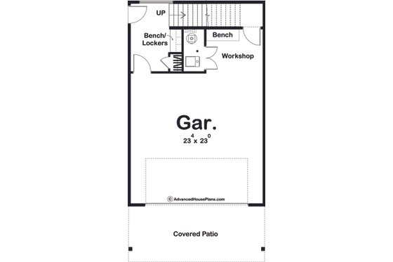 Floor Plan - Main Floor for Modern House Plan #455-317 - 1 bed, 1 bath
