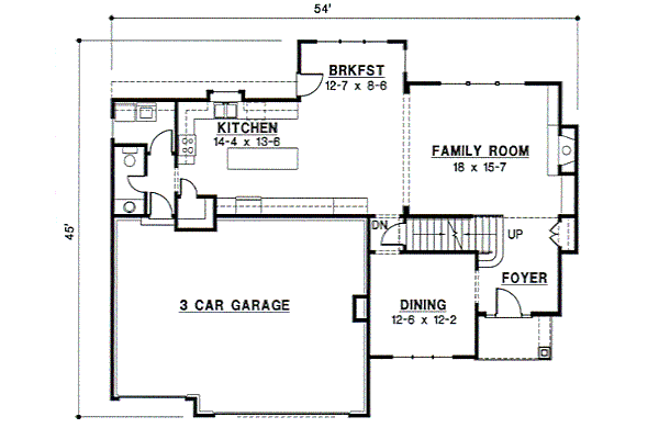 Traditional Floor Plan - Main Floor Plan #67-546