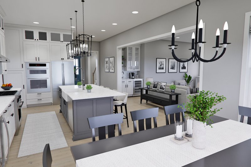 House Blueprint - Interior - Dining Room 1 for Farmhouse House Plan #51-1274 - 4 bed, 3.5 bath