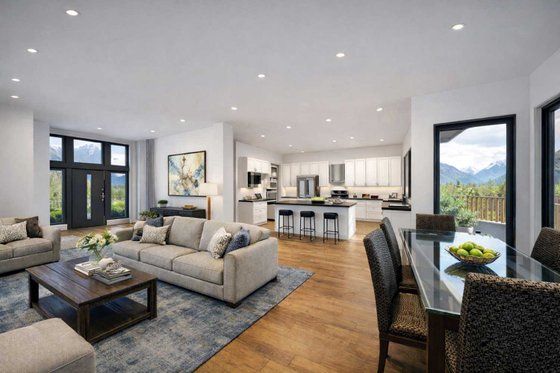 Interior - Family Room for Contemporary House Plan #1101-53 - 3 bed, 3.5 bath