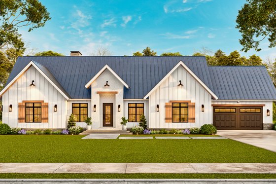 Exterior - Front Elevation 7 for Farmhouse House Plan #119-470 - 3 bed, 3 bath