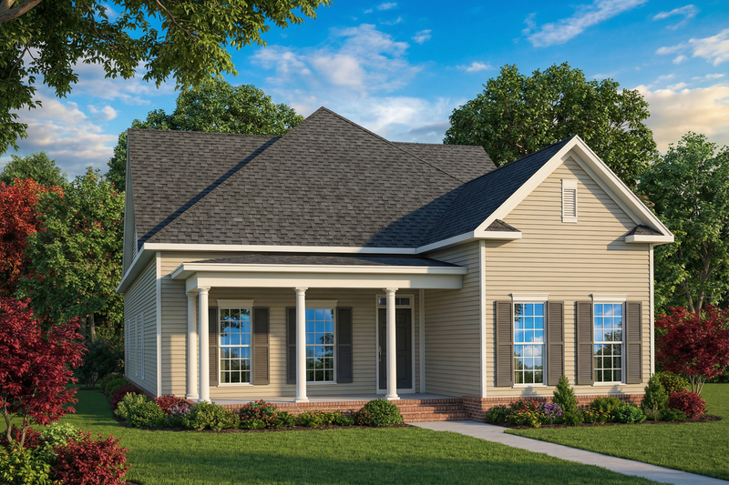 Home Plan - Farmhouse Exterior - Front Elevation Plan #17-2425