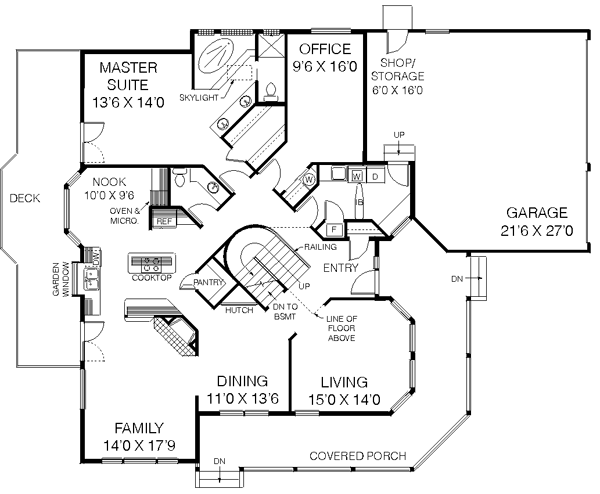 Architectural House Design - Traditional Floor Plan - Main Floor Plan #60-149
