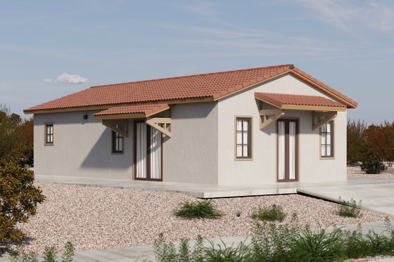 Exterior - Other Elevation for Adobe / Southwestern House Plan #1106-53 - 1 bed, 1 bath