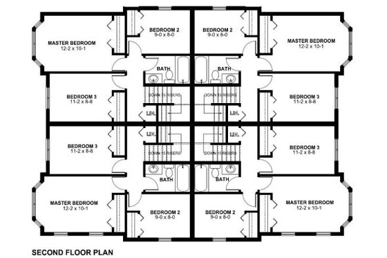 Floor Plan - Upper Floor for Farmhouse House Plan #126-153 - 3 bed, 1.5 bath