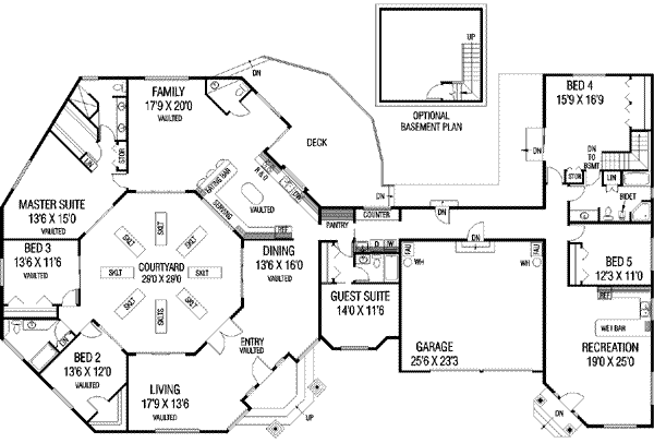 Modern Floor Plan - Main Floor Plan #60-513