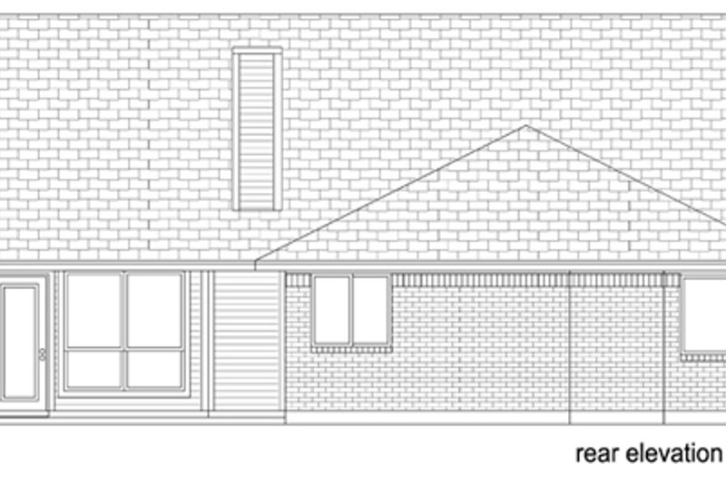 Home Plan - Exterior - Rear Elevation for Cottage House Plan #84-518 - 3 bed, 2 bath