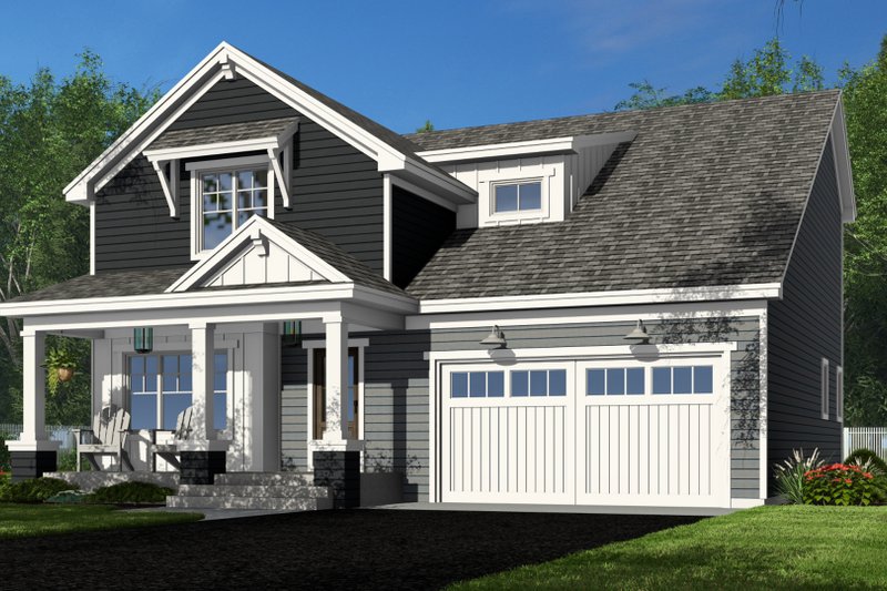 Architectural House Design - Exterior - Front Elevation 6 for Craftsman House Plan #51-1353 - 4 bed, 2.5 bath