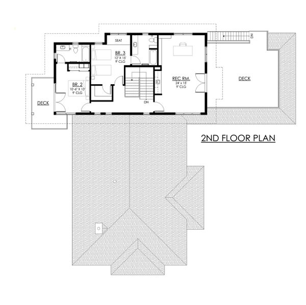 Dream House Plan - Contemporary Floor Plan - Upper Floor Plan #1042-21