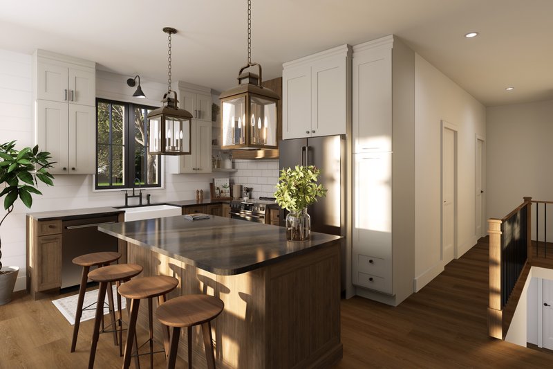 House Blueprint - Interior - Kitchen for Bungalow House Plan #23-2830 - 3 bed, 1 bath