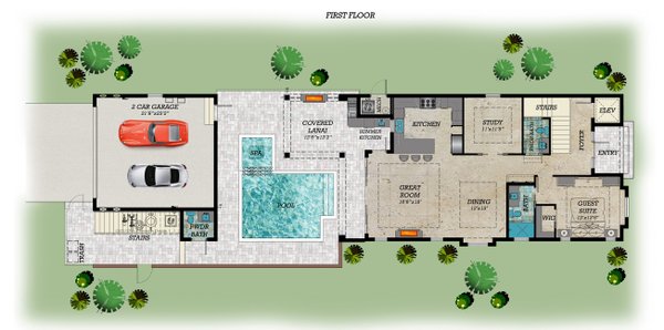 Bungalow Floor Plan - Main Floor Plan #548-42