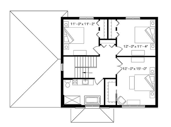 House Plan Design - Modern Floor Plan - Upper Floor Plan #23-2642