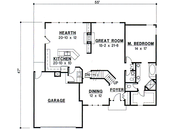 Traditional Floor Plan - Main Floor Plan #67-304