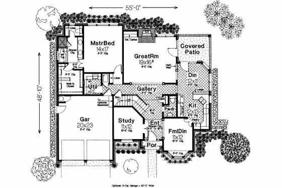 Floor Plan - Main Floor for European House Plan #310-212 - 4 bed, 3.5 bath