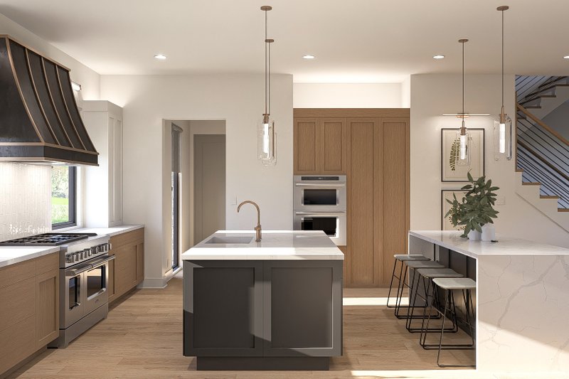House Plan Design - Interior - Kitchen 1 for Modern House Plan #455-351 - 4 bed, 3.5 bath