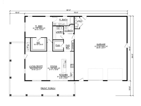Farmhouse Floor Plan - Main Floor Plan #1064-185