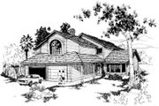 Bungalow Style House Plan - 3 Beds 2.5 Baths 1570 Sq/Ft Plan #303-292 