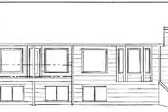 Exterior - Rear Elevation for Ranch House Plan #58-190 - 3 bed, 2 bath
