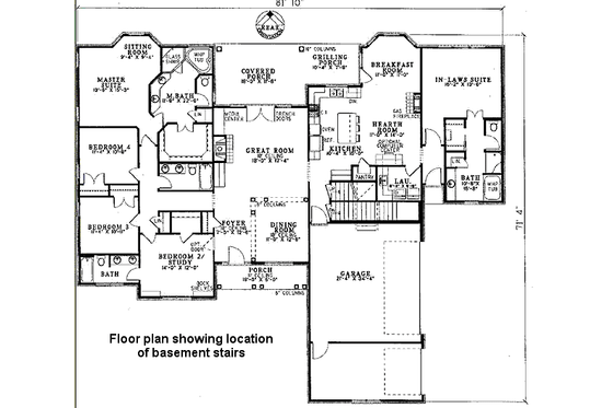 Floor Plan - Other Floor for European House Plan #17-2167 - 5 bed, 4 bath