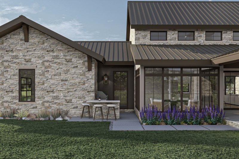 House Blueprint - Exterior - Outdoor Living for Ranch House Plan #455-485 - 3 bed, 2.5 bath