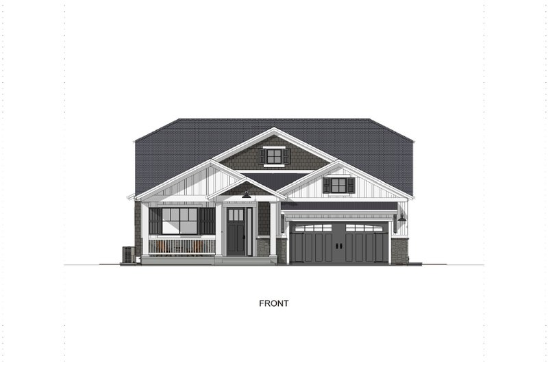 Home Plan - Exterior - Front Elevation 6 for Ranch House Plan #1069-23 - 3 bed, 2 bath