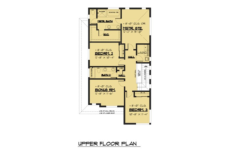 Architectural House Design - Floor Plan - Upper Floor for Contemporary House Plan #1066-88 - 4 bed, 2.5 bath