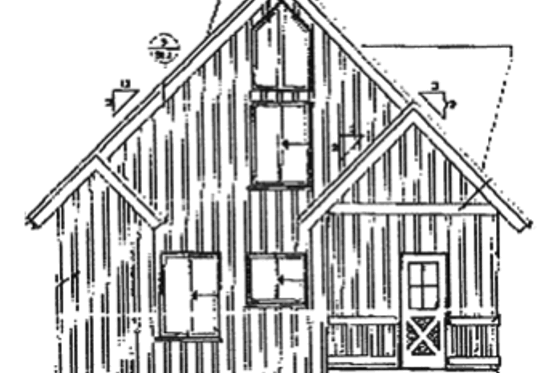 Exterior - Rear Elevation for Cottage House Plan #320-293 - 3 bed, 2 bath