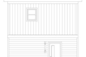 Exterior - Rear Elevation for Prairie House Plan #932-742 - 1 bed, 1.5 bath