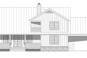 Exterior - Rear Elevation for Farmhouse House Plan #932-563 - 3 bed, 2.5 bath